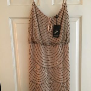 Adrianna Papell Sequin Blouson Dress (NEW W/ TAGS)